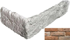 27.14.У (03) Искусственный камень Кирпич Кревский (03) Угловой Охра-7.0x9.3x21.0-21.5 6.4x21